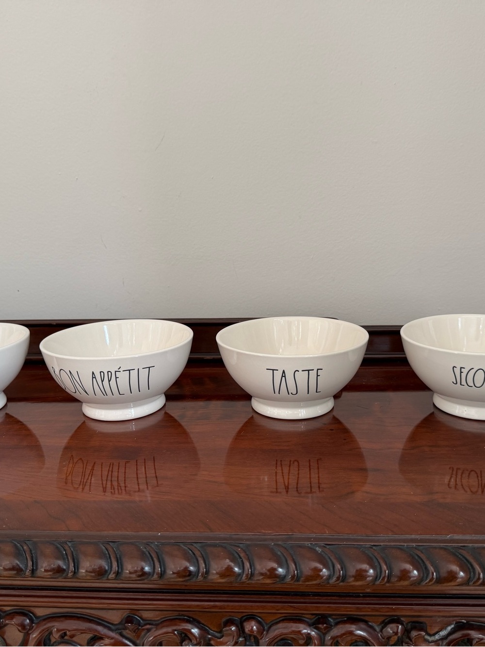 Rae Dunn Artisan Collection Footed Bowls Set of 4 Ramen Taste Bon Appetit